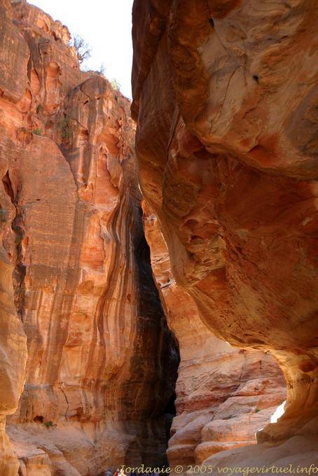 Where the grooves are tightening in the extreme, Petra Siq - Jordan