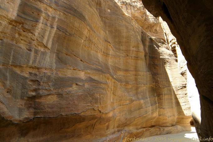 Colorful cliffs of the fault, Siq, Petra - Jordan