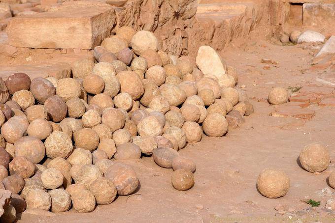 Stone balls, Petra Lower City - Jordan