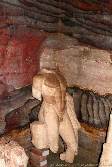 Headless marble statue, ancient archaeological museum of Petra - Jordan