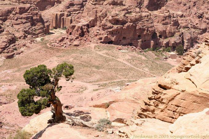 Perspective on the valley narrows from the High Place, Petra Zib Attuf - Jordan