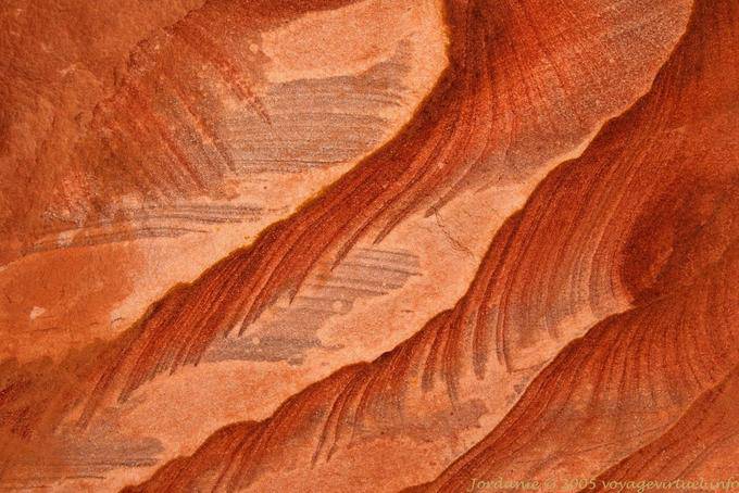 Rock painting, sandstone Wadi Al-Farasa, Petra - Jordan