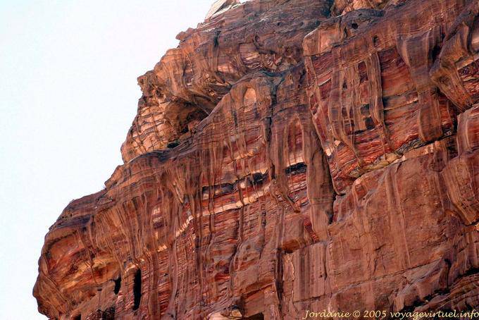 Cliffs giving the impression of melting ice, Wadi El Farasah, Petra - Jordan