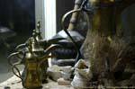 Bedouin coffee symbol of hospitality, museum Amman, Jordan.