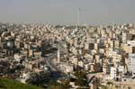 Amman East view from the Citadel Amman Citadel, Amman, Jordan.