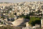 Panorama Roman theater from the Citadel, Amman, Jordan.