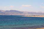 Mountains and buildings of Eilat (Israel) from the coast of Aqaba, Jordan.