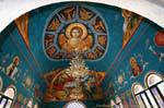 Paintings on the ceiling and walls of the Orthodox Church of Bethany, Jordan.
