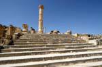 Grand Staircase column of the temple of Zeus, Jerash, Jordan.