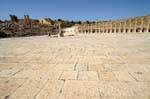 Pavement forum, Oval Plaza, Jerash, Jordan.
