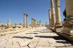 Original paving worn by the wheels of carts, Cardo, Jerash, Jordan.