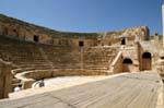The intimate theater seen from its northern scene, Jerash, Jordan.