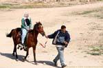 Woman on horseback, Hippodrome, Jerash, Jordan.
