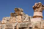 Frieze sculptures in the temple of Zeus, Jerash, Jordan.