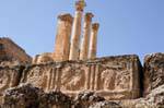 Friesland in Corinthian columns, Jerash, Jordan.