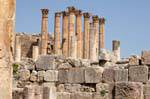 Another view on the columns of the cella of the temple of Artemis, Jerash, Jordan.