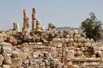 Unstable columns and wall rebuilding, Jerash, Jordan.