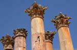 Finesse columns surrounding the sacred precincts of the Temple of Artemis, Jerash, Jordan.