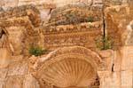 Fronton lace, Nymphaeum, Jerash, Jordan.