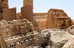 Pink marble lintels and crowded, Jerash, Jordan.
