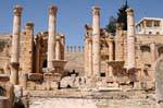 Artemis temple entrance from the Cardo, Jerash, Jordan.