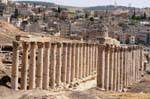 Decumanus down to the city of Gerasa, Jerash, Jordan.