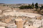 The Oval up view from the Temple of Zeus, Jerash, Jordan.