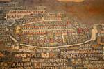 Ancient mosaic map of Jerusalem, Madaba, Jordan.