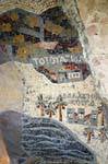 Detail of the mosaic of the Jordan, Church of the map, Madaba, Jordan.