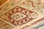 Eye and polychrome geometry, mosaic, Madaba, Jordan.