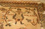 Basilica of Mount Nebo, detail of the mosaic dating from 530, Jordan.