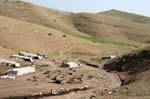 Bedouin camp in a valley, drive to Pella, Jordan.
