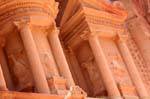 Urn view from the left, the Treasury (Khazneh Petra), Jordan.