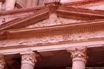 Pediment sculptures Khazneh, Petra, Jordan.