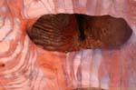 Tomb inside dating from the Nabataean period, Petra Khubta, Jordan.