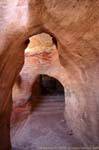 Passage between rooms with steps, Petra Khubta, Jordan.