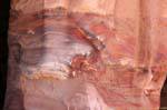 Colorful detail in detrital rock, Petra Khubta, Jordan.