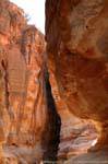 Where the grooves are tightening in the extreme, Petra Siq, Jordan.