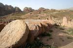Sliced column above the temenos of the Great Temple, Petra Lower City, Jordan.