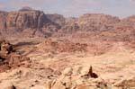 View of the valley from the Jabal Al-Khubtha, Petra Lower City, Jordan.