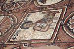 Fruit basket, mosaic of the Byzantine church of Petra, Jordan.