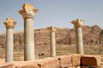 Columns restored Byzantine Church, Petra Lower City, Jordan.
