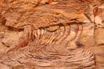 Sandstone forming a stratification S, Petra Wadi El Mudhlim, Jordan.