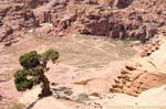 Perspective on the valley narrows from the High Place, Petra Zib Attuf, Jordan.