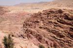 Panoramic view of the High Place of Sacrifice in Petra, Jordan.