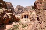 The temple of the Garden and the valley of Wadi Al-Farasa, Petra, Jordan.