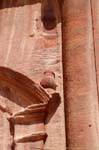 Architectural detail of Triclinium, Wadi Al-Farasa, Petra, Jordan.