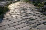 Basalt cobblestones, Gadara, Umm Qays, Jordan.