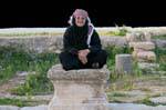 Smile wisdom of a Jordanian pedestal, Umm Qays, Jordan.
