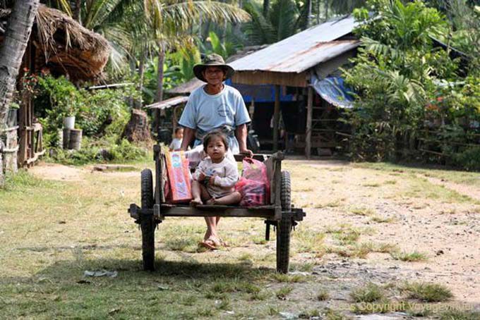 Child carrier, Khone Island, Lao